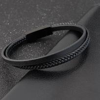 Special Luxury Style Leather Combination Splicing Men's Leather Bracelet Three Colors DIY Size New Year's Surprise Gift 21cm