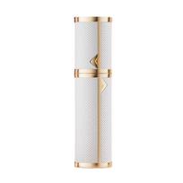 Luxury 5ml Real Leather Spray Bottle Fragrance Perfume Atomizer  Cosmetic Container white-Cross Pattern