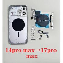 Korpusas iPhone 14 Pro Max iki 17 Pro Max Baterijos vidurinis rėmas Pakeitimas 14 pro max panašus į 17 pro max Galinio dangtelio rėmo korpusas 14PM To 17 PM Blue