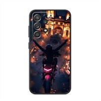 Motorcycle cool girl Phone Case For Samsung S24,21,22,23,30,Ultra,20,Plus,Note,10,9,Black soft silicone case samsungS23plus5G