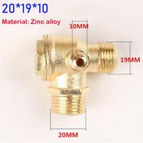 1PC 20*19*10 3 Port Check Valve Copper/Zinc alloy Male Thread Return Valve/Check Valve Connector Tool For Air Compressor  1.5kw
