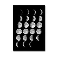 Modernus minimalistinis mėnulio dekoracijos sienų menas, aliejinė tapyba, skandinaviško stiliaus, namų kambario įėjimas, planetos plakato vaizdas 21cm×30cm NoFrame