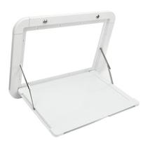 RV Folding Table Aluminium Alloy 20kg Maximum Load Bearing Side Mounted External Foldable Picnic Dining Table for MPV white
