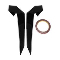 2x For Honda Civic TYPE R 2016-21 Front Bumper Canards Splitter Fins Air Knife