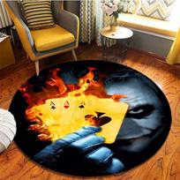 Siaubo filmo personažas Džokerio raštas Apvalus kilimas Plotas kilimas Nordic 3D Džokerio klouno kilimas Animacinis kilimas Valgomojo dekoras Diameter 60cm