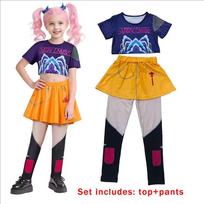 Anime K-Pop Rumi Zoey Demonų Medžiotoja Cosplay Kpop Rumi Zoey Mira Cosplay Pilnas Kostiumas Vaikams Mergaitėms Stiliaus Vaikų Scenos Pasirodymo Drabužiai 100cm