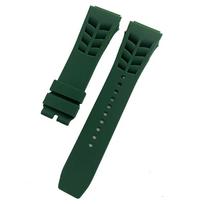 Richard Mille aukštos kokybės silikoninė laikrodžio apyrankė su išsikišančiu jungtimi, 21 mm pločio, 25 mm žalia auselė 25mm No buckle žalia