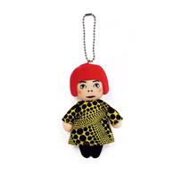 Yayoi Kusama Žmogaus formos taškuotas Veiduko neturintis vyras Pliušinis žaislas Kuprinės raktų pakabukas Maišelio kabinamas papuošalas Pliušinis pakabukas Berniukų mergaičių dovanos 10cm