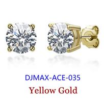 Aukščiausios kokybės 0,5-2 ct mozanito deimantiniai auskarai-studai moterims Originalus 925 sidabro užsukamas užsegimas Moteriškas mozanito auskaras 0.5ct(5mm)x 2pcs-box