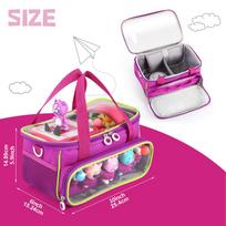 Portable Carrying Case For Toniebox Star-ter Speaker Set Cute Audio Storage Container Holder bag with Shoulder Strap violetinė