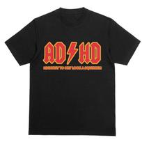 ADHD O, žiūrėk, voverė! Juokingi marškinėliai ACDC Tekstas Naujoviški marškinėliai Dėmesio trūkumo sutrikimas S įvairiaspalvis
