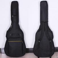 41 Inch Acoustic Guitar Bag Waterproof Rip-Stop Oxford Nylon Double Straps Padded Black Guitar Case Gig Backpack Musical Instrum as the picture
