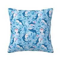 Luxury Shark Cushion Covers xcm Velvet Pillow Case for Sofa Car Square Pillowcase Bedroom Decoration 30x30cm