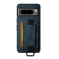 For Google Pixel 10 9 Pro XL / 10 9 8 7 6 Pro 8a 7a Case PU Leather Wallet Flip Cover Stand With Wrist Strap Credit Cards Pocket Opp Bag&For google pixel 6 6.4" mėlyna