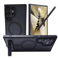 Luxury Frosted Business Magnetic Holder Case for Samsung Galaxy S22 Ultra S26 S24 S23 S25 Wholesale Elegant Phone Cover Premium For S23 Ultra