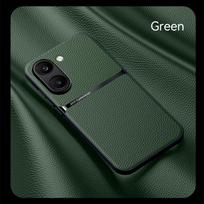For POCO X8 Pro Max X8Pro Car Magnetic Protection Phone Case For Redmi Turbo 5 Max Leather Texture Silicone Shockproof Cover Redmi Turbo 5 žalia