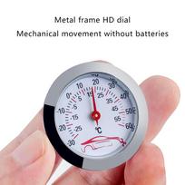 Portable Vehicle Thermometer Round Temperature Gauge Mini Car Dashboard Thermometer Meter Car Home Decoration