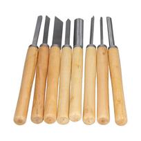 8PCS HSS Steel Wood Turning Chisels Woodturning Tools  For Woodworking
