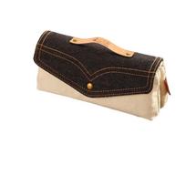Large Capacity Vintage Pencil Case 2-Layer Design Pencil Bag Stationery Organizer  Teen Girls juoda