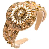 Baroque Luxury Colorful Hairbands Ethnic Pattern Beaded Headbands Splendid Stage Performance Hair Pieces For Women
