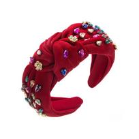 Luxury Marquise Crystal Knotted Headband Shiny Teardrop Rhinestone Hairband Glamorous Nightout Hair Hoop Glam