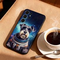 C-Cartoon S-Schnauzer Dog Phone Case For Samsung S25,S24,S21,S22,S23,S30,Ultra,S20,FE,Lite,10,9,Black Cover Samsung S24Plus