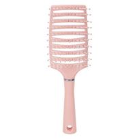 Professional Vented Paddle Hair Brush Anti-Hair Loss Scalp Massage Comb  For Women rožinė