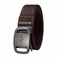 1PC Nylon Braided Belt Luxury Brand Automatic Buckle Waistband Business Casual Weave Waist Band Simple Wild Style Canvas Strap