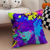 Fashion Elegant Cyberpunk Gradient Tone Cushion Cover Linen Pillow Case Soft Breathable Protective Couch Room Decoration Peach skin 18*18(CM)-1Pcs