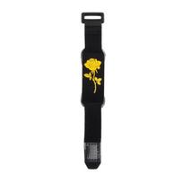 „Rockhouse“ gitaros stygos „Muter“ gitaros stygos „Nutildymas“ grifas, 18 cm, su gražia gėle juoda