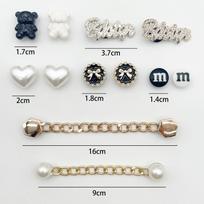 Crocs DIY 3D Metal Shoe Flower Buckle - Trendy Detachable Decoration with Diamond Embellishment