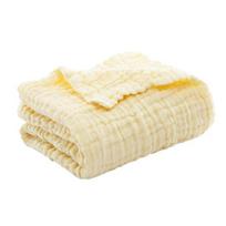 Muslino antklodė Vasarinė sofa Mėtoma Kvėpuojanti Vientisos spalvos Muslino vystyklas Miela antklodė lovai, sofai, kelionėms, atostogoms 25cm geltona