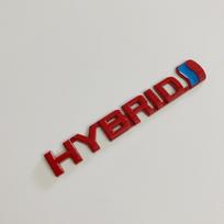 Hibridinio automobilio metalinis logotipas lipdukas Corolla galiniam žibintui raudona