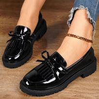 Large size women's spring and autumn new small leather shoes flat shoes single shoes women's shoes 36