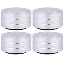 4PCS Shock Absorbing Foot Pad Aluminum Alloy Speaker Isolation Stand Feet Pad Shock Absorber Foot Pad for Speakers CD Amplifier sidabras