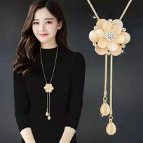 A Versatile Sweater Chain, A High,end, Light Luxury Long Necklace, A European And American Accessory Pendant For Su Qiudong. One Size