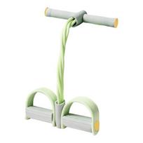 Pedal Resistance Band with Handle 4/6-Tube Pedal Ankle Puller Elastic Sit-up Pull Rope Men Women Yoga Pedal Workout Band Exercise Equipment 6 žalia