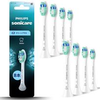 Philips Sonicare C2 Clean Plus Regular Replacement Brush Heads Genuine Product White [Plaque Removal] (8 pieces) HX9028/14 balta
