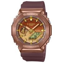 Casio G-SHOCK GM-2100CL-5A Vyriškas laikrodis, Metalinis rėmelis, Rudo ciferblato ir apyrankės, Atsparus smūgiams, 200M atsparus vandeniui