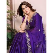 New Launch – Party Wear Soft Satin Chiffon Saree