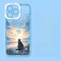 Cut Cat Scenery Case For VIVO V70 Y05 V60 Lite 5G V50 Lite V40 Y04 Y100 Y36 Y15S V23 V27 Pro Silicone Cover Transparent Y03(Y28S 5G)