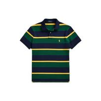 Polo Ralph Lauren SS22 Logo Embroidered Color Block Striped Short Sleeve Polo Shirt Men tops Green MNPOKNI1N821848-300 M black