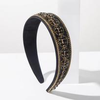 Royal Vibe Crystal Encrusted Headband Luxury Rainbow Gemstone Hairband For Gala Dinner Hijab Friendly Glamorous Accessories