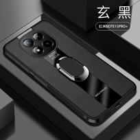 Akrilo PU Odos Dėklas Skirtas Redmi Note 15 Pro 5G Magnetinis Metalinis Žiedas Stovas Laikiklis Atsparus Smūgiams Dangtelis Skirtas Redmi Note15Pro+ Plius Redmi Note 15 Pro 5G