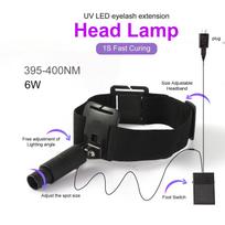 6W LED UV priekinis žibintas Reguliuojamas stovas 395nm UV priekinis žibintas blakstienų priauginimui Profesionali blakstienų klijų kietinimo priemonė Salono Nešiojamas Mix juoda