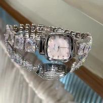 Fashion Zircon Bracelet Women'S Watch Square Light Luxury Purple Women'S Watch 9142