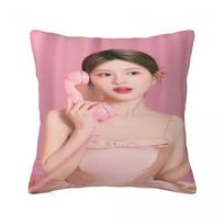 Zhao Lusi Pillow Case Rosy Cushion Cover Soft Design Pillow Cover Cute Funny Pillowcases For Office Car Home Decorative Peach skin 18*18(CM)-1Pcs
