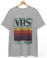 Retro Style VHS Logo Shirt, Vintage Video Cassette Tee 90s Nostalgia Unisex Tee M