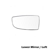 Fit For Ford Transit MK8 2014- Car Accessories Upper / Lower Rhyming 1 Pair Side Rearview Mirror Heating Glass Mirror Lens Lower Left Side