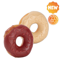 WILD FARM kolageninis donatas su vištiena ir kokosu, 7 cm, 50 g + kolageninis donatas su antimi ir braškėmis, 7 cm, 50 g – skanėstas šunims